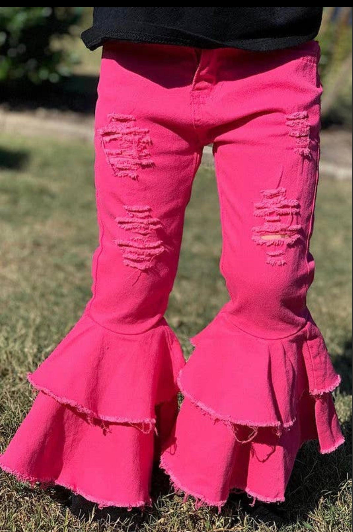 Double Layer Ruffle Jeans