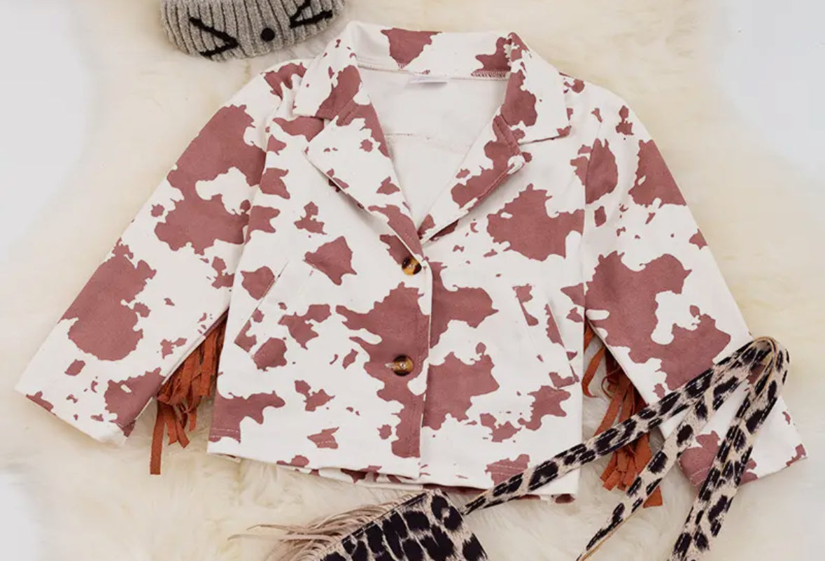 Fringe Faux Suede Jacket KIDS