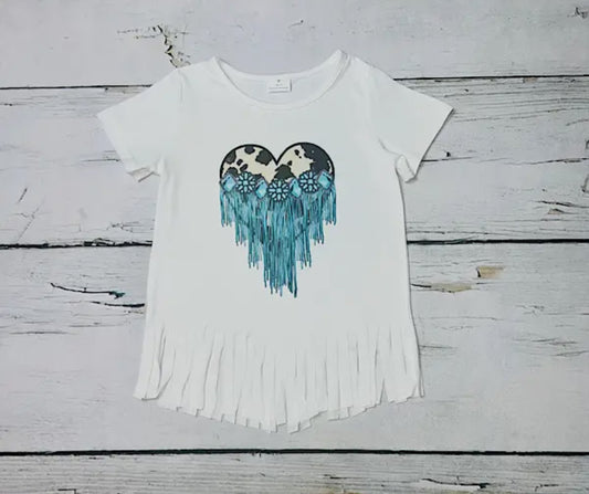 Heart Fringe Kids Tshirt