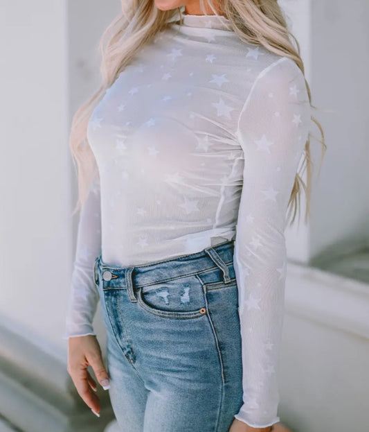 Sheer Long Sleeve Shirt