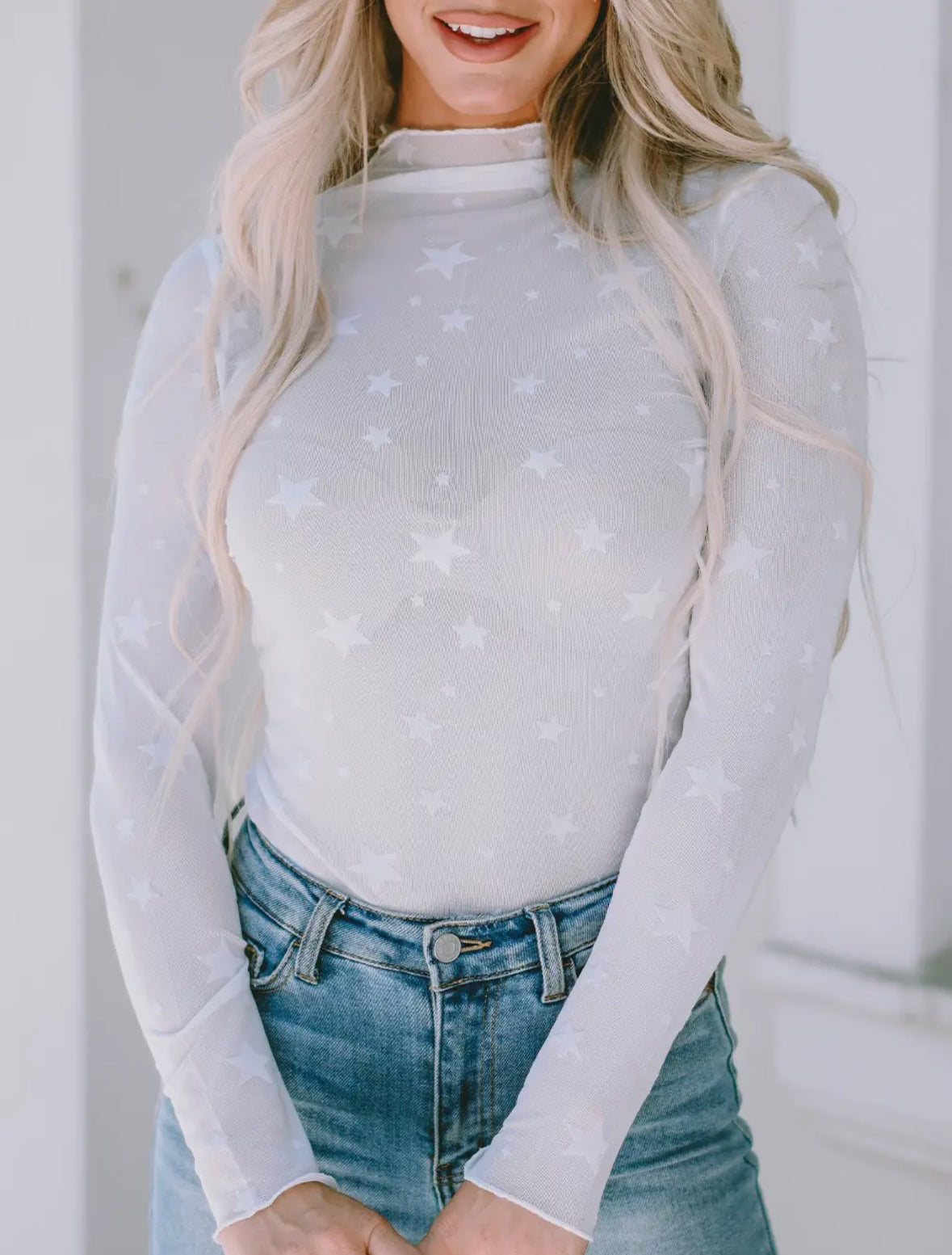 Sheer Long Sleeve Shirt