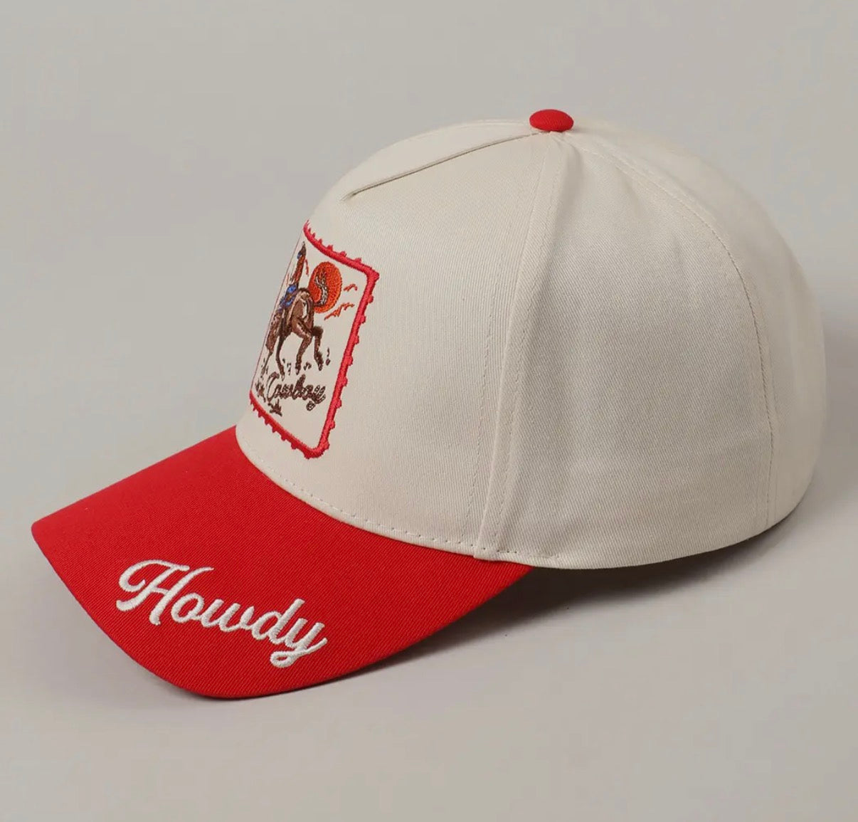 Red Cowboy Hat Embroidered