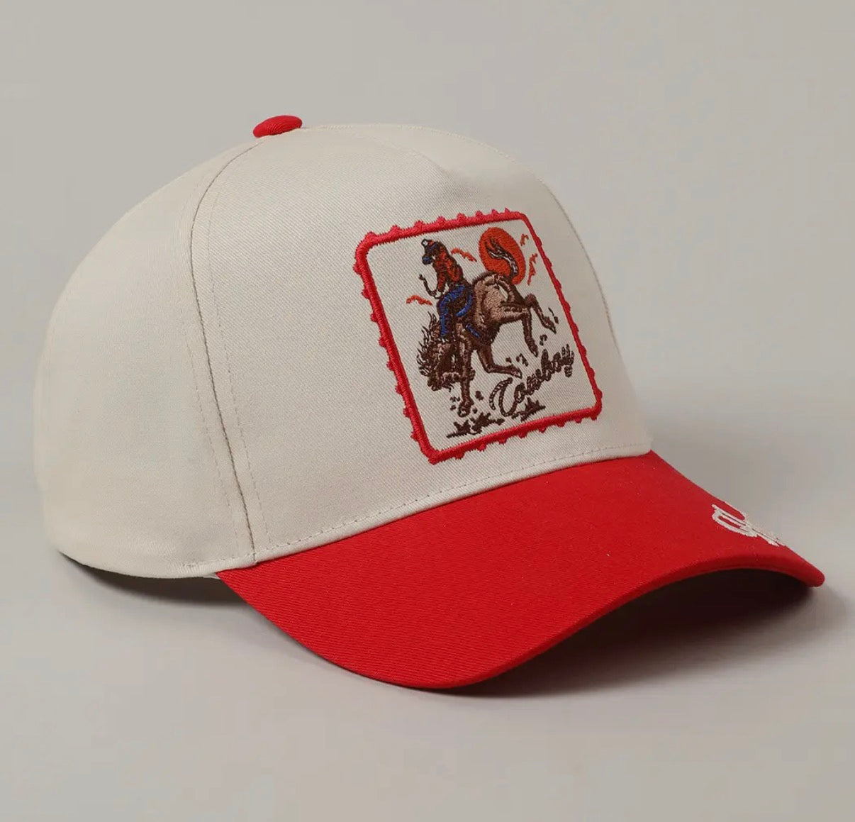 Red Cowboy Hat Embroidered