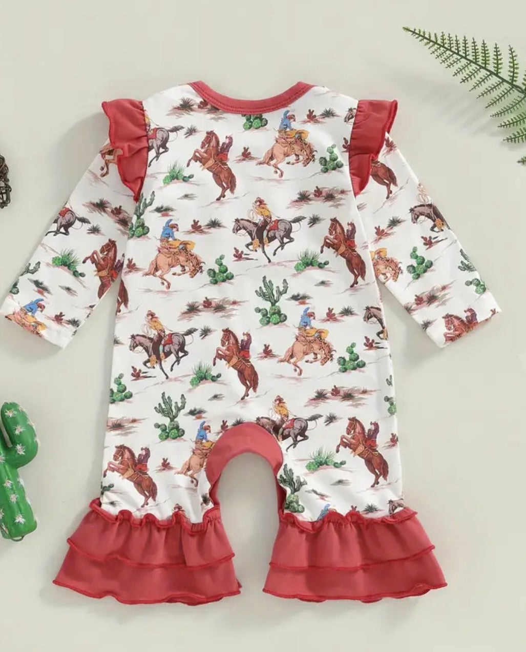 Western Ruffle One Piece