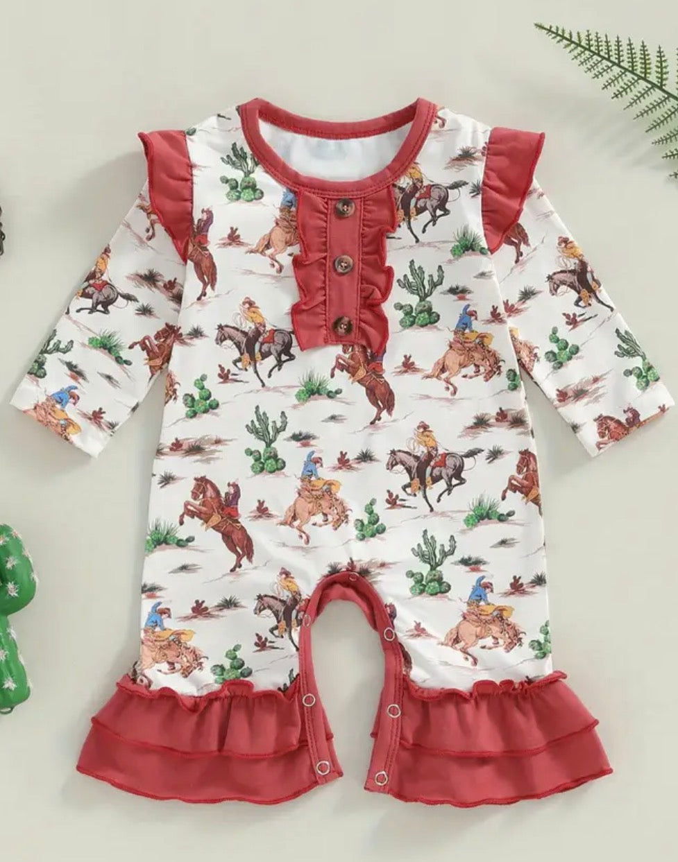 Western Ruffle One Piece