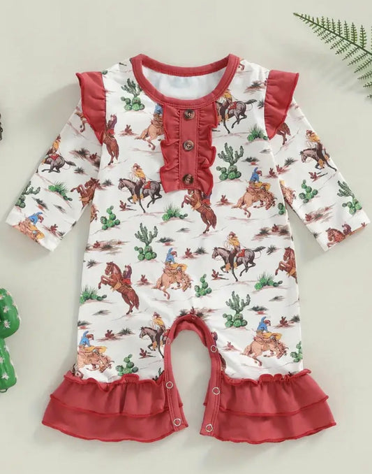 Western Ruffle One Piece